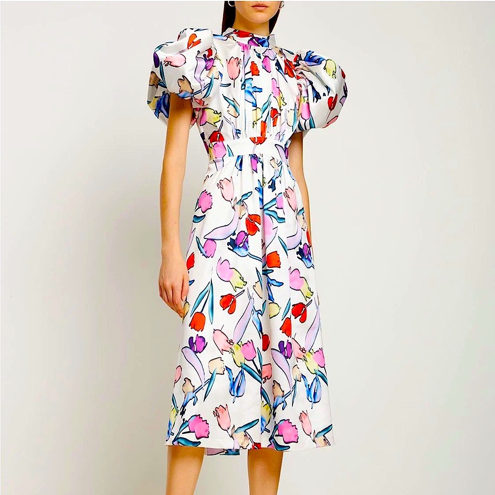 NWT ROTATE Birger Christensen Noon Satin Dress